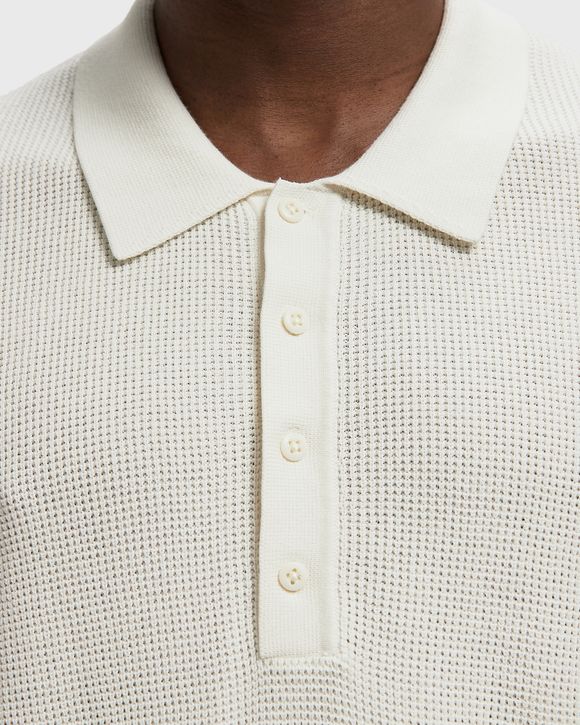 SS COTTON WAFFLE POLO COLLARSWTR