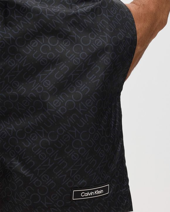 MEDIUM DOUBLE WAISTBAND-PRINT SWIMSHORTS