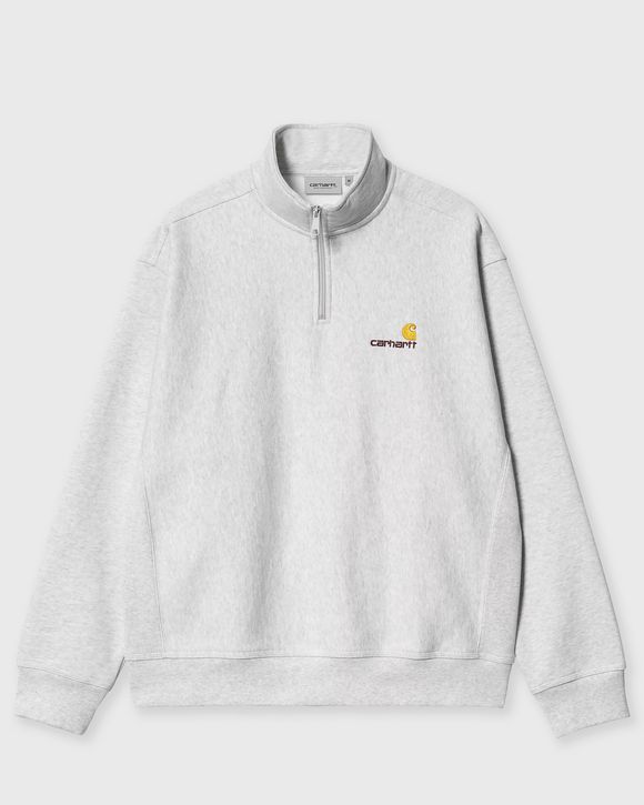 【極美品】Carhartt wip　アメリカンスクリプト　アッシュヘザー　S Carhartt WIP Half Zip American Script Sweatshirt Grey | BSTN Store