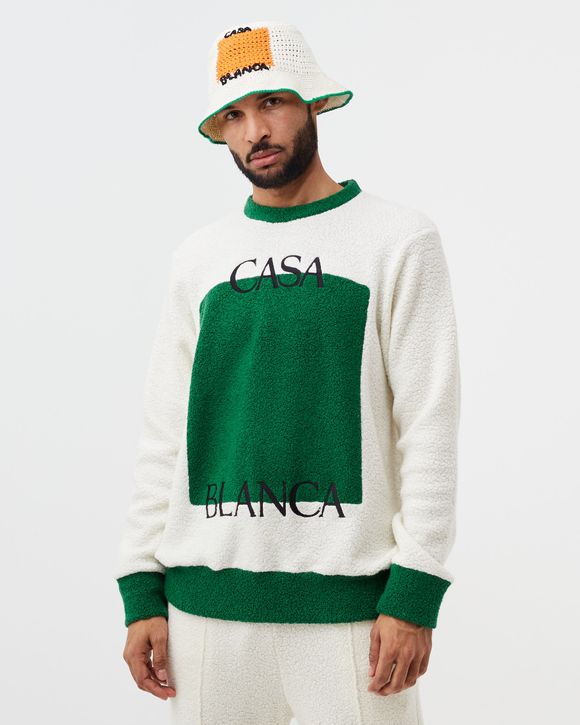 EMBROIDERED COLOUR BLOCK SWEATSHIRT