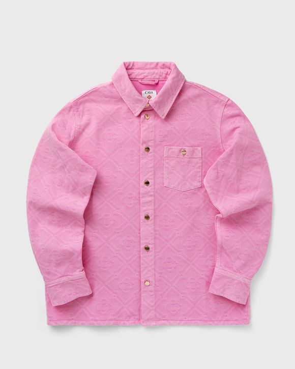 LASER MONOGRAM OVERSIZED DENIM SHIRT