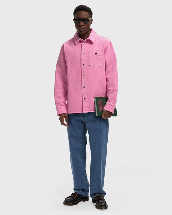 LASER MONOGRAM OVERSIZED DENIM SHIRT