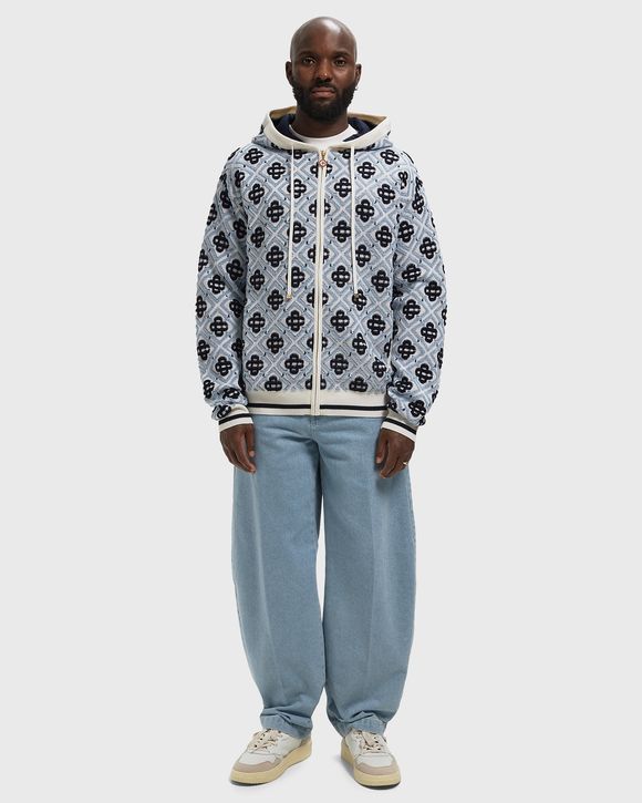 MONOGRAM ZIP UP HOODIE