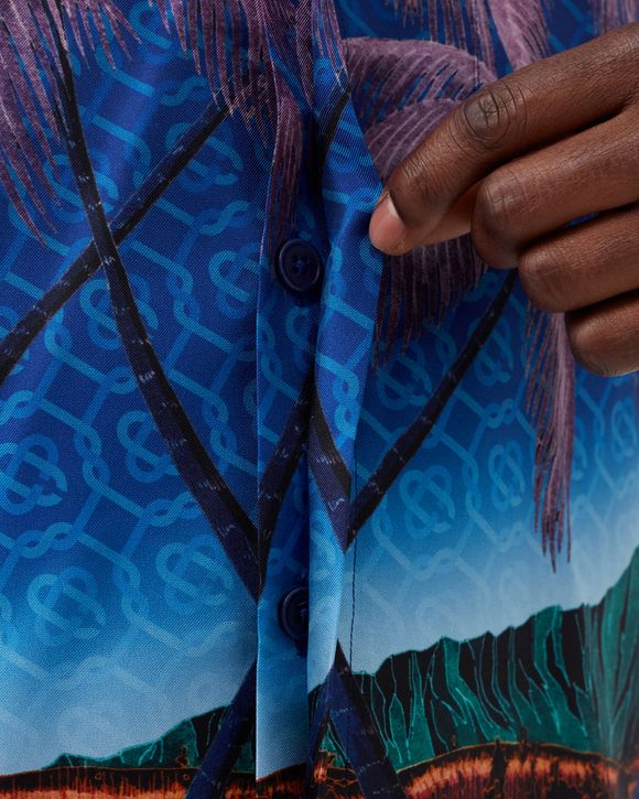 NUIT A MAUI PRINTED SILK SHIRT