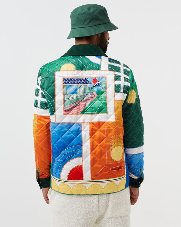 PRINTED AND QUILTED HUNTING JACKET