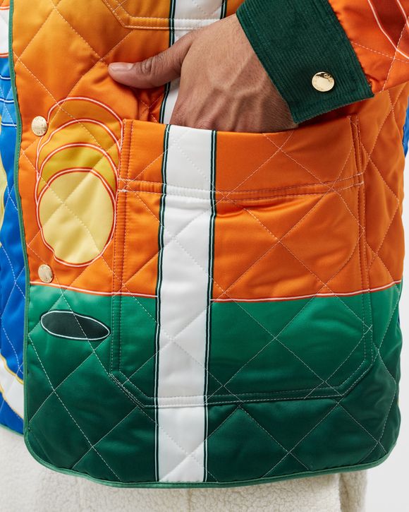 PRINTED AND QUILTED HUNTING JACKET