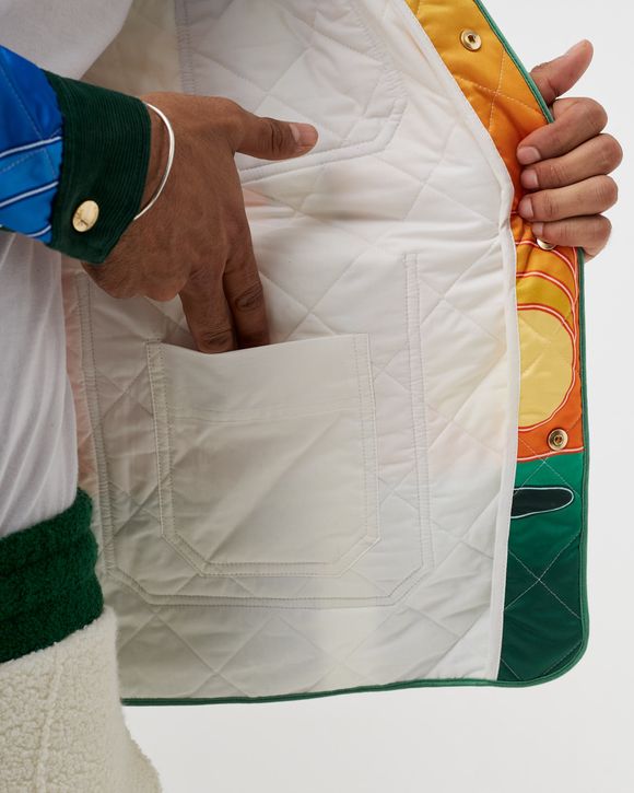 PRINTED AND QUILTED HUNTING JACKET