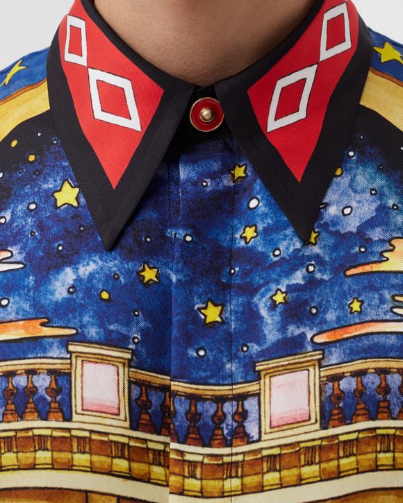 PRINTED SILK TWILL SHIRT