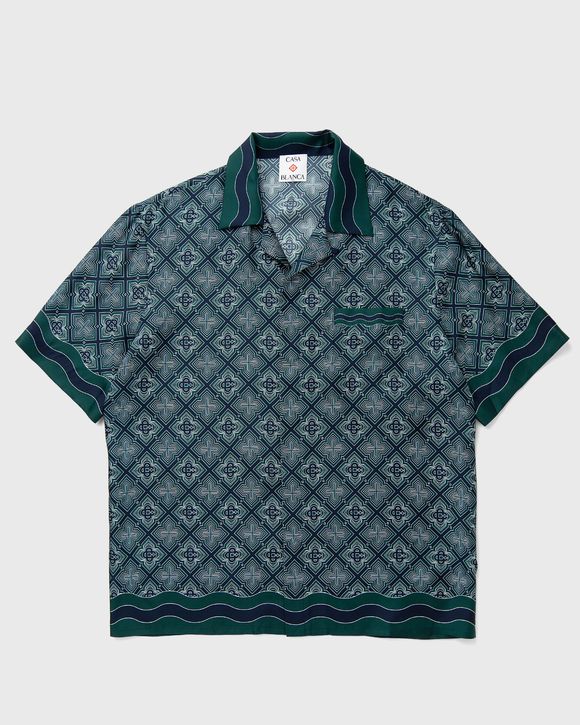RADIATING MONOGRAM CUBAN COLLAR SS SHIRT