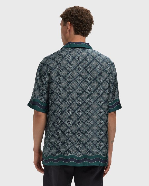 RADIATING MONOGRAM CUBAN COLLAR SS SHIRT