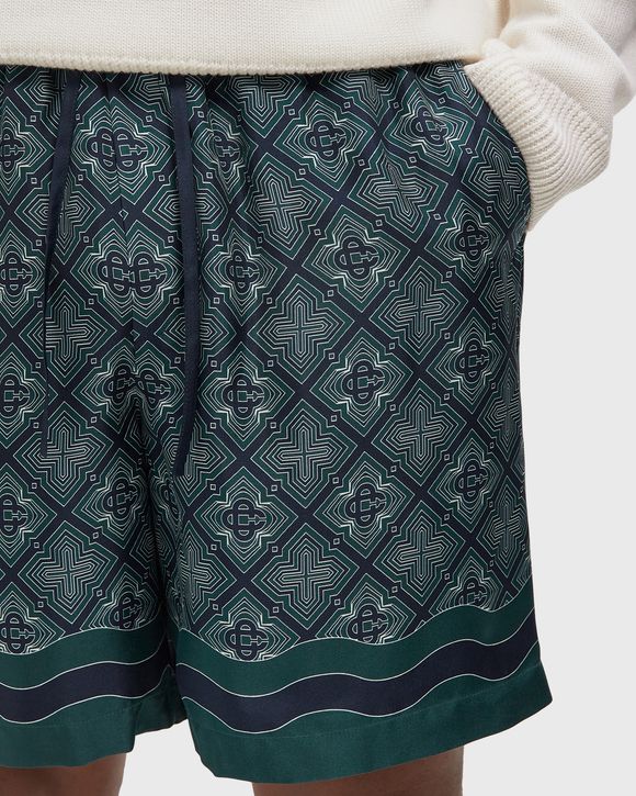 RADIATING MONOGRAM SILK SHORTS