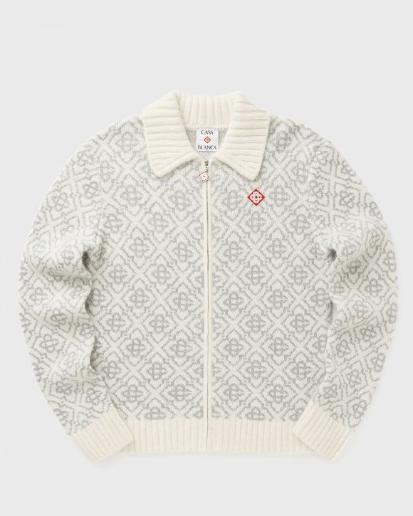 SILVER MONOGRAM ZIP UP