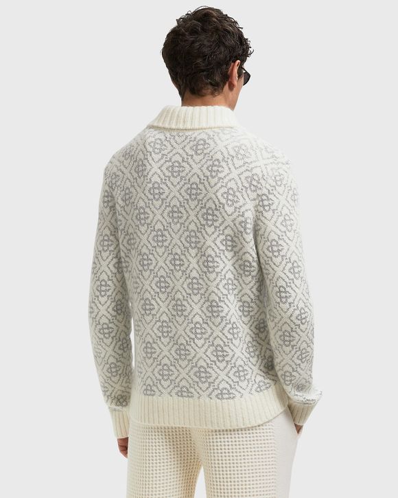 SILVER MONOGRAM ZIP UP