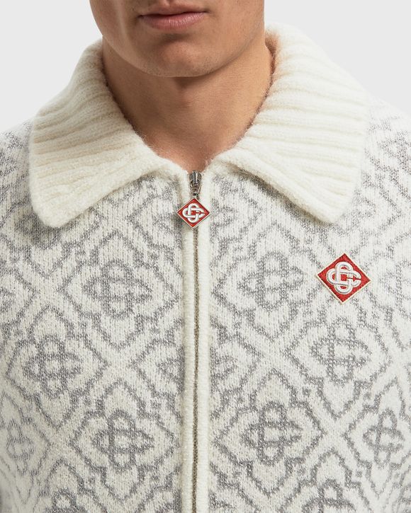 SILVER MONOGRAM ZIP UP