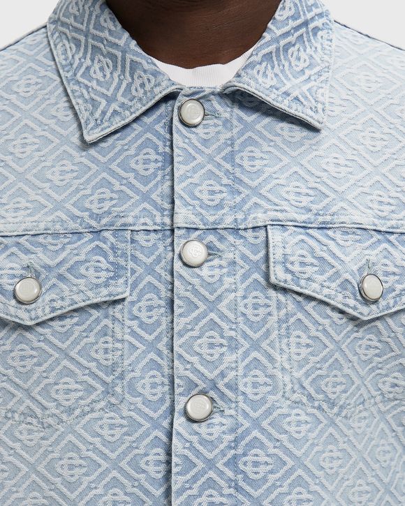 WASHED MONOGRAM DENIM JACKET