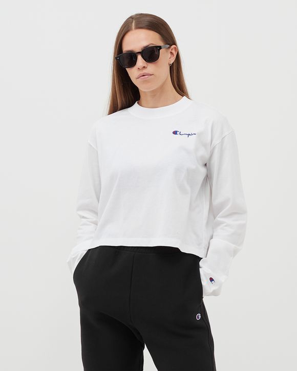 WMNS RIBBED NECK LONG SLEEVE JERSEY TOP