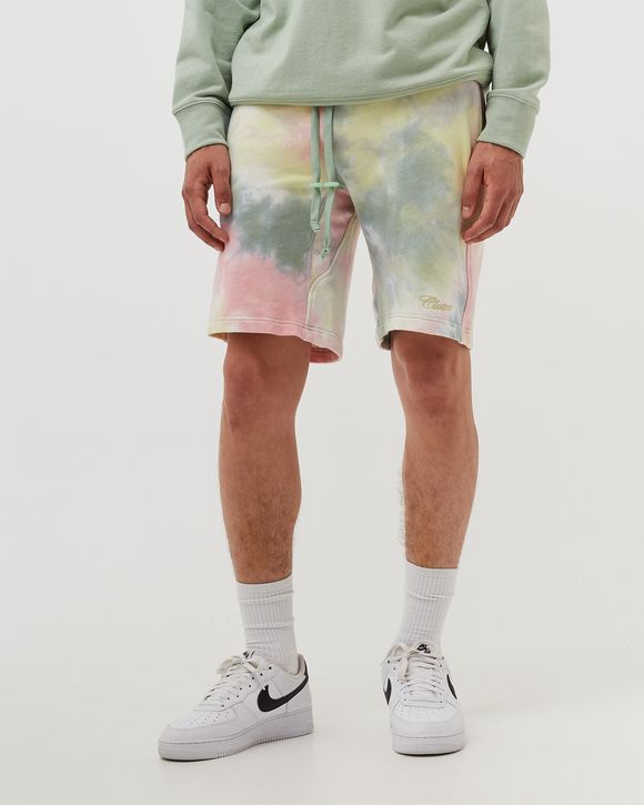 SCRIPT TIE DYE SWEATSHORTS
