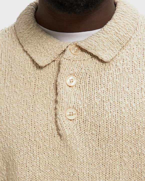 BEACH KNIT POLO SWEATER
