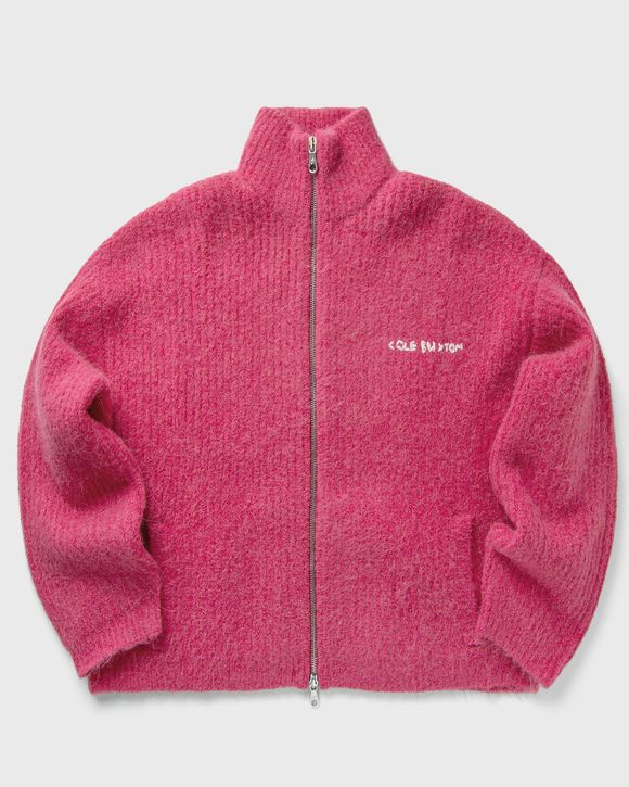 EMBROIDERED RIB KNIT ZIP THROUGH