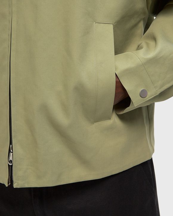 LEATHER COLLAR COTTON OVERSHIRT