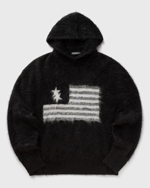 TWO STAR FLAG KNIT HOODIE
