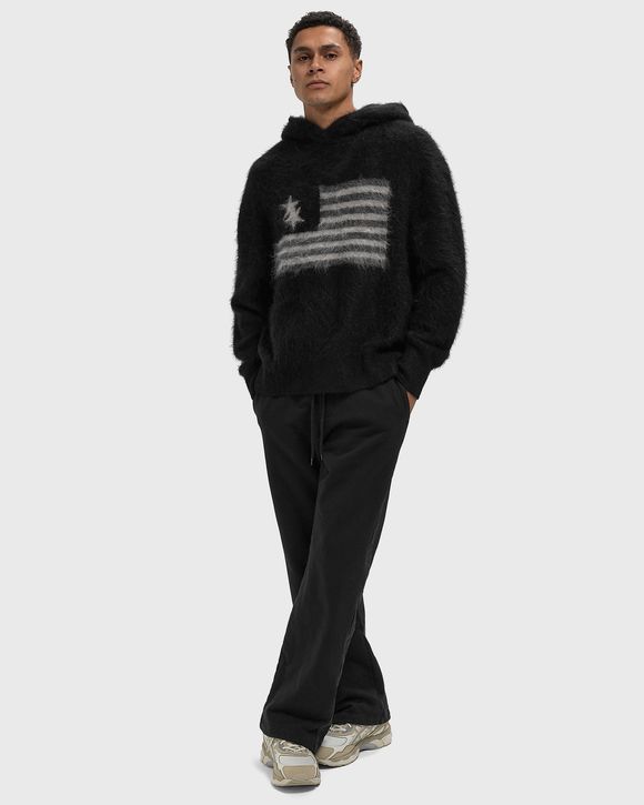 TWO STAR FLAG KNIT HOODIE