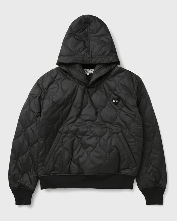 LOGO PRINT BLACK EMBLEM HOODIE
