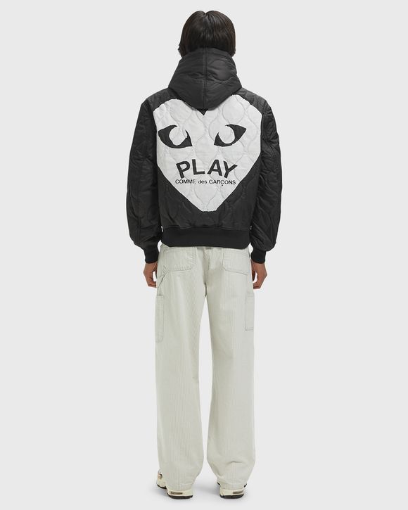 LOGO PRINT BLACK EMBLEM HOODIE