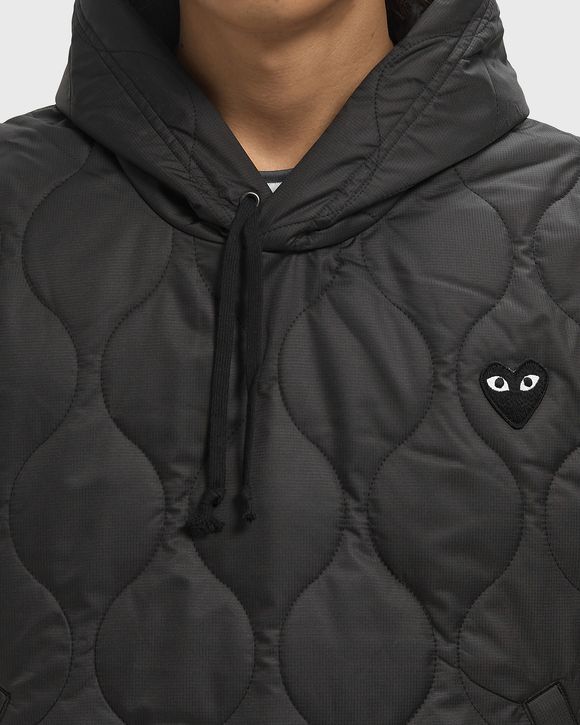 LOGO PRINT BLACK EMBLEM HOODIE
