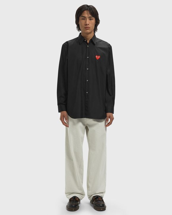 RED EMBLEM WOVEN SHIRT