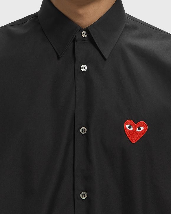 RED EMBLEM WOVEN SHIRT