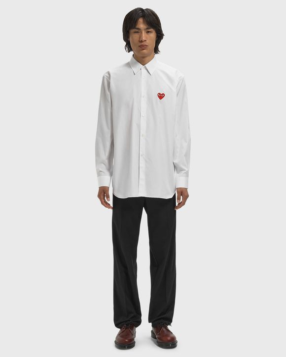 RED EMBLEM WOVEN SHIRT