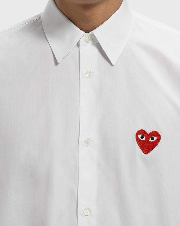 RED EMBLEM WOVEN SHIRT