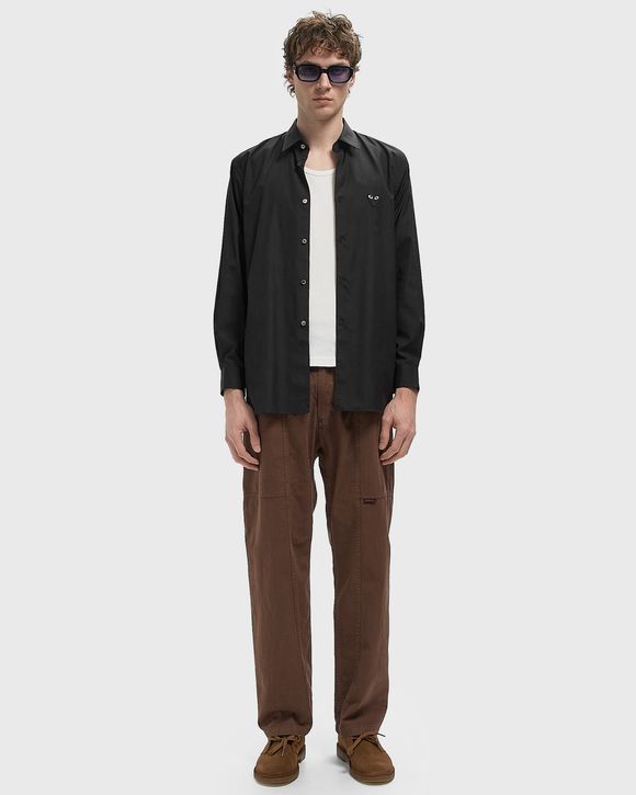 BLACK EMBLEM WOVEN SHIRT