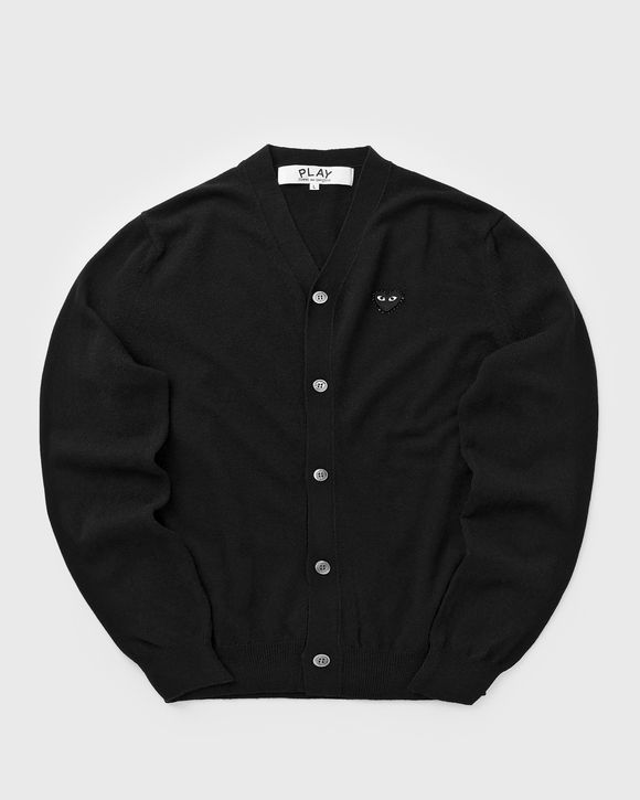 V-NECK CARDIGAN BLACK RHINESTONE KNIT