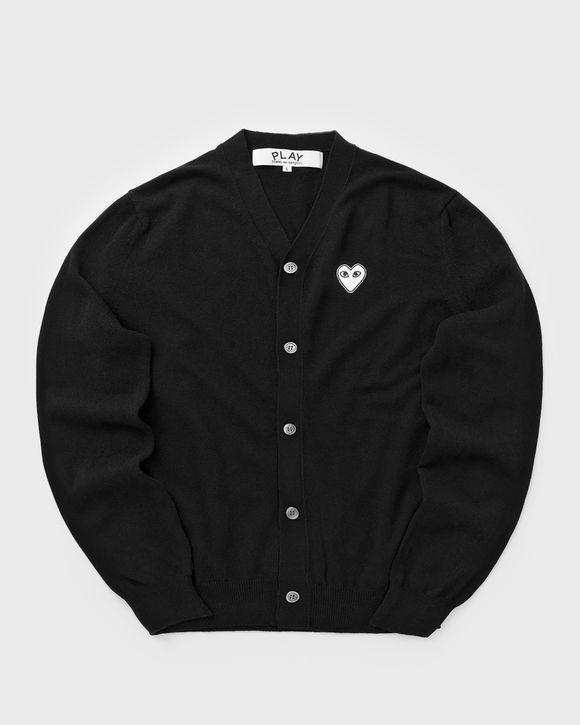 V-NECK CARDIGAN WHITE EMBLEM KNIT