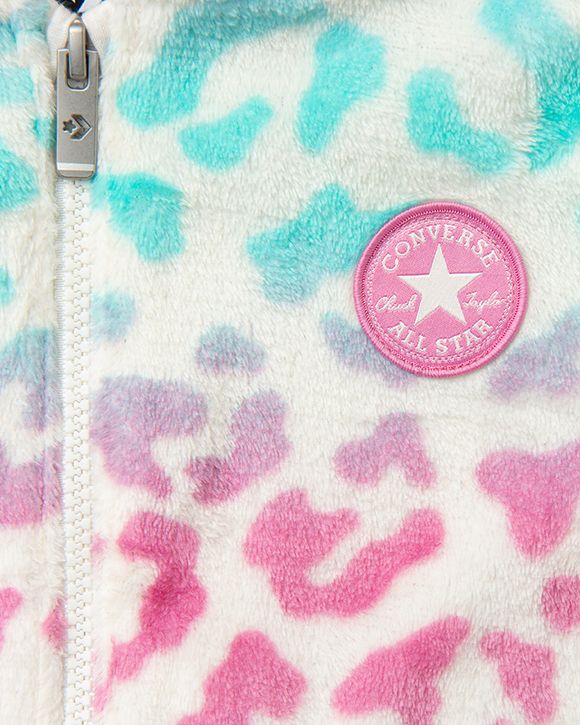 FUZZY PRINT FULLZIP HOODIE