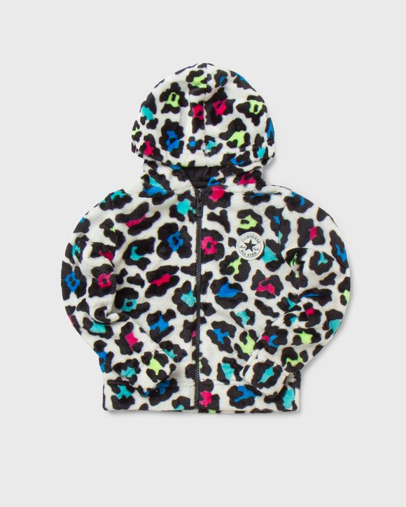 FUZZY PRINT FULLZIP HOODIE