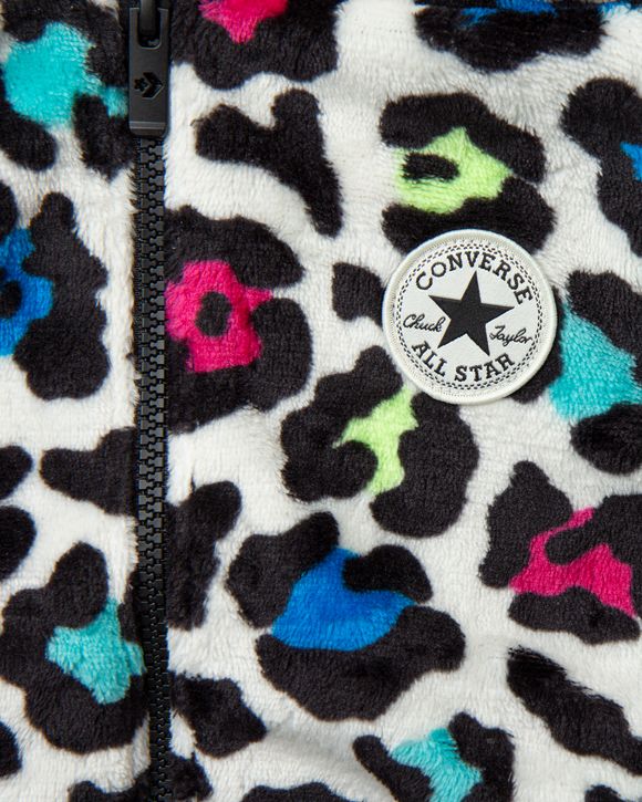 FUZZY PRINT FULLZIP HOODIE