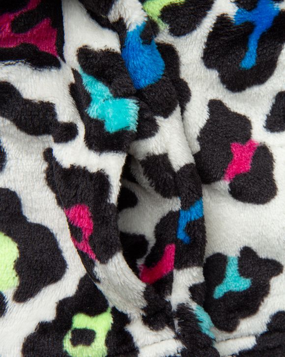 FUZZY PRINT FULLZIP HOODIE