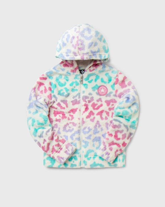 FUZZY PRINT FULLZIP HOODIE