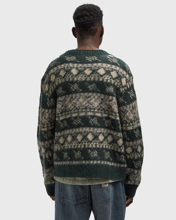 pattern check cardigan