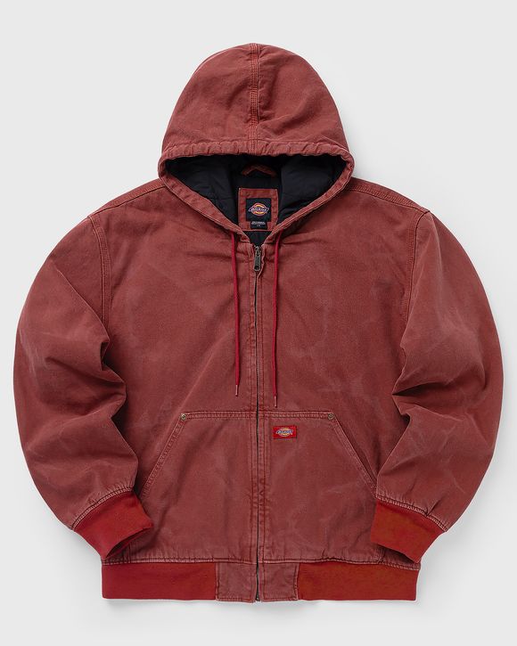 LINED DENIM HOODED BOMBER