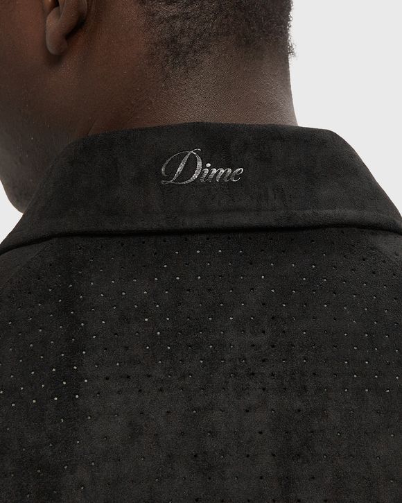 Perforated Faux Suede Jacket