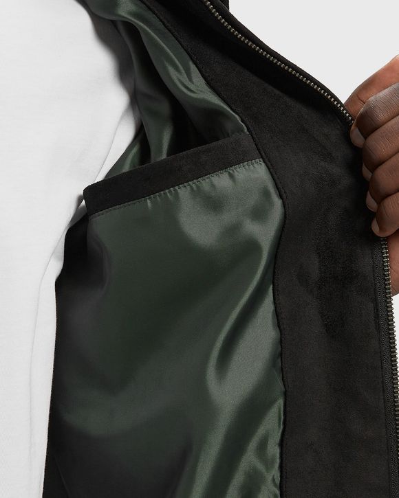 Perforated Faux Suede Jacket
