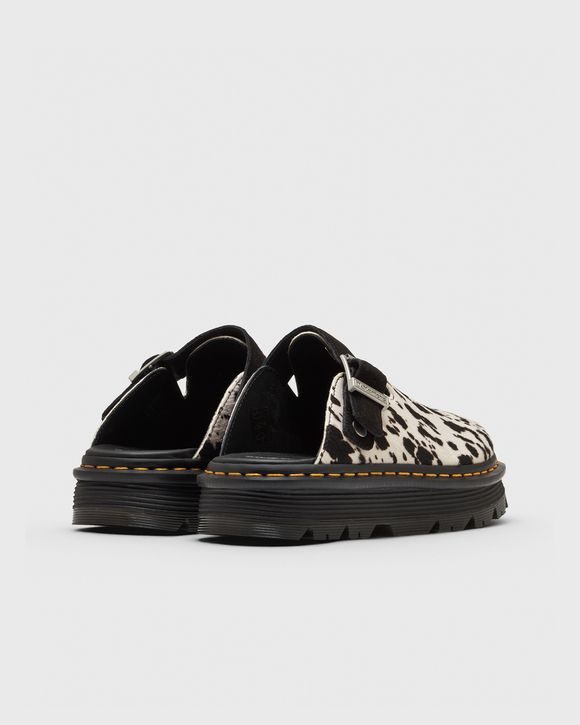 Zebzag Mule Cream+Black Dalmatian Print Hair On