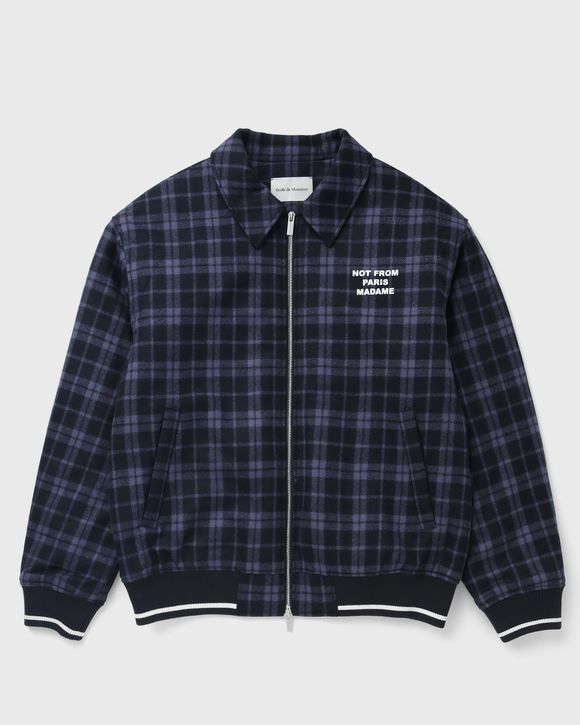 Check Flannel Jacket With Slogan