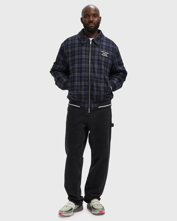 Check Flannel Jacket With Slogan