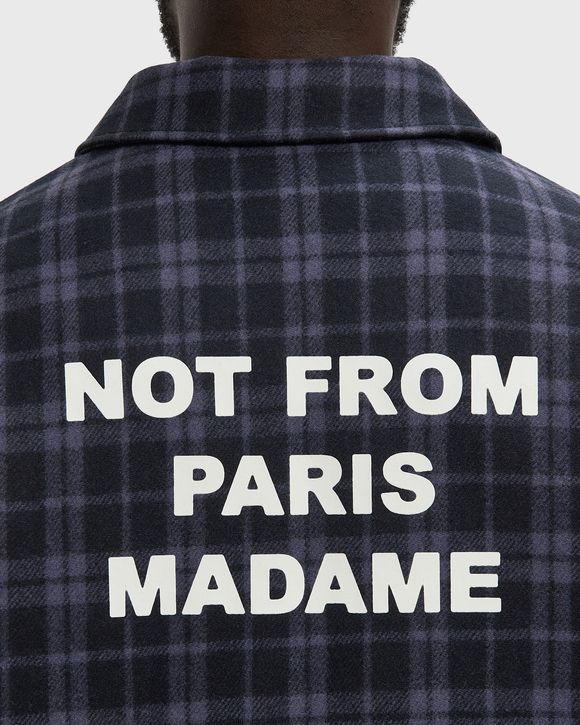 Check Flannel Jacket With Slogan