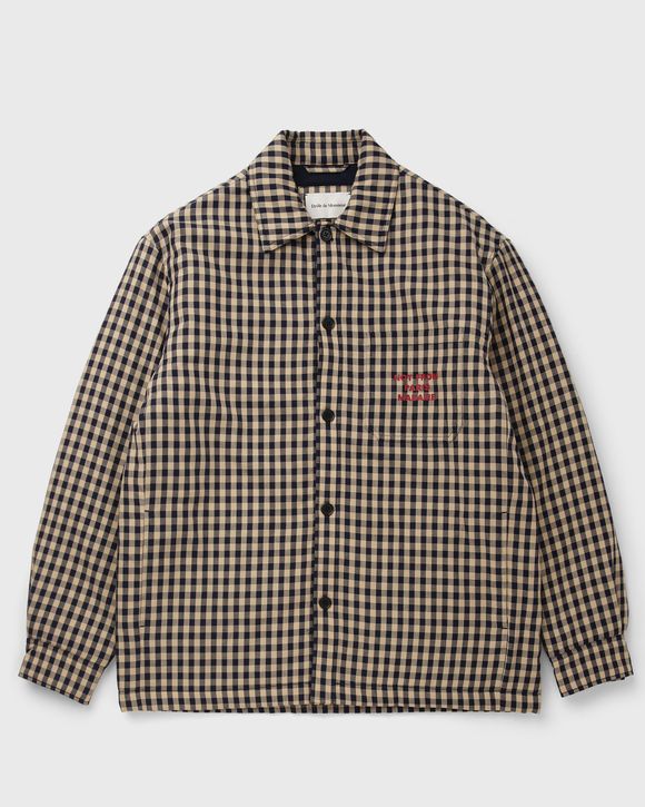 Check Overshirt With Slogan